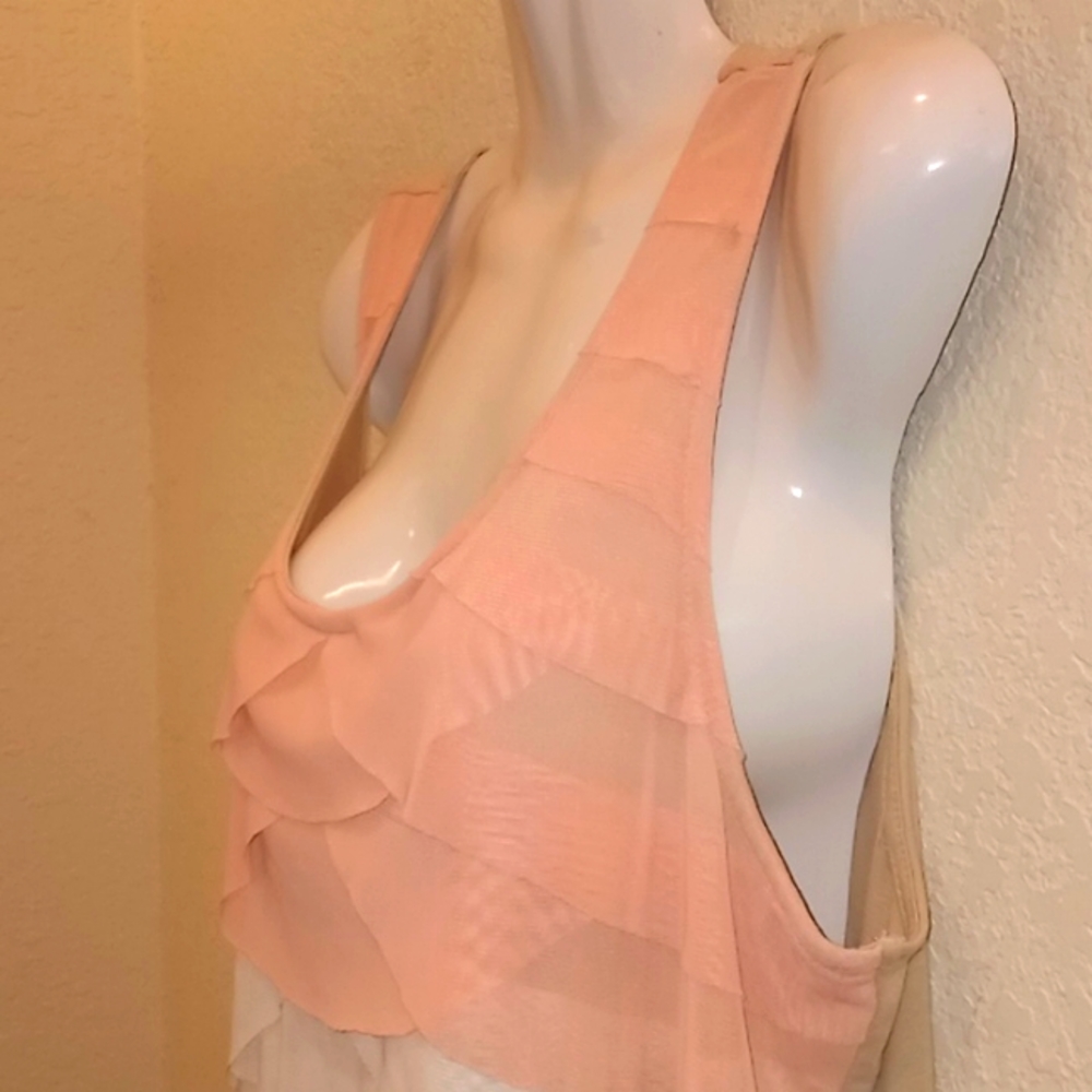 Ruby Rd Mesh& Knit Ombre Layered Tank Top - Picture 3 of 10